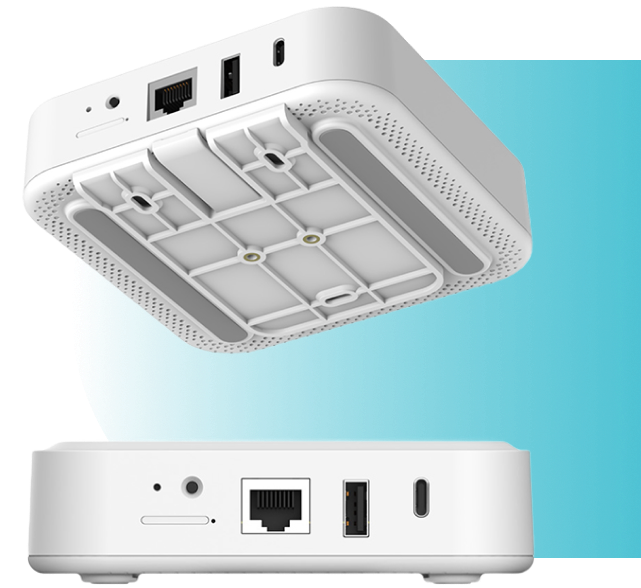 Bottom and rear views of DIREK-D Edge Gateway: Intelligent Data Hubor