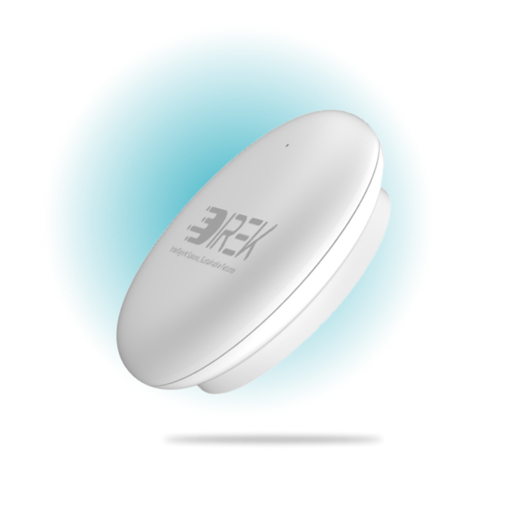 Side view of DIREK-M sensor: smart occupancy monitoring sensor with mmWave sensor technology